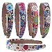 Candygirl 2.5cm Flower Butterfly Headband Girls Headbands Women Hairbands (5pcs Assorted Colors Per Pack)
