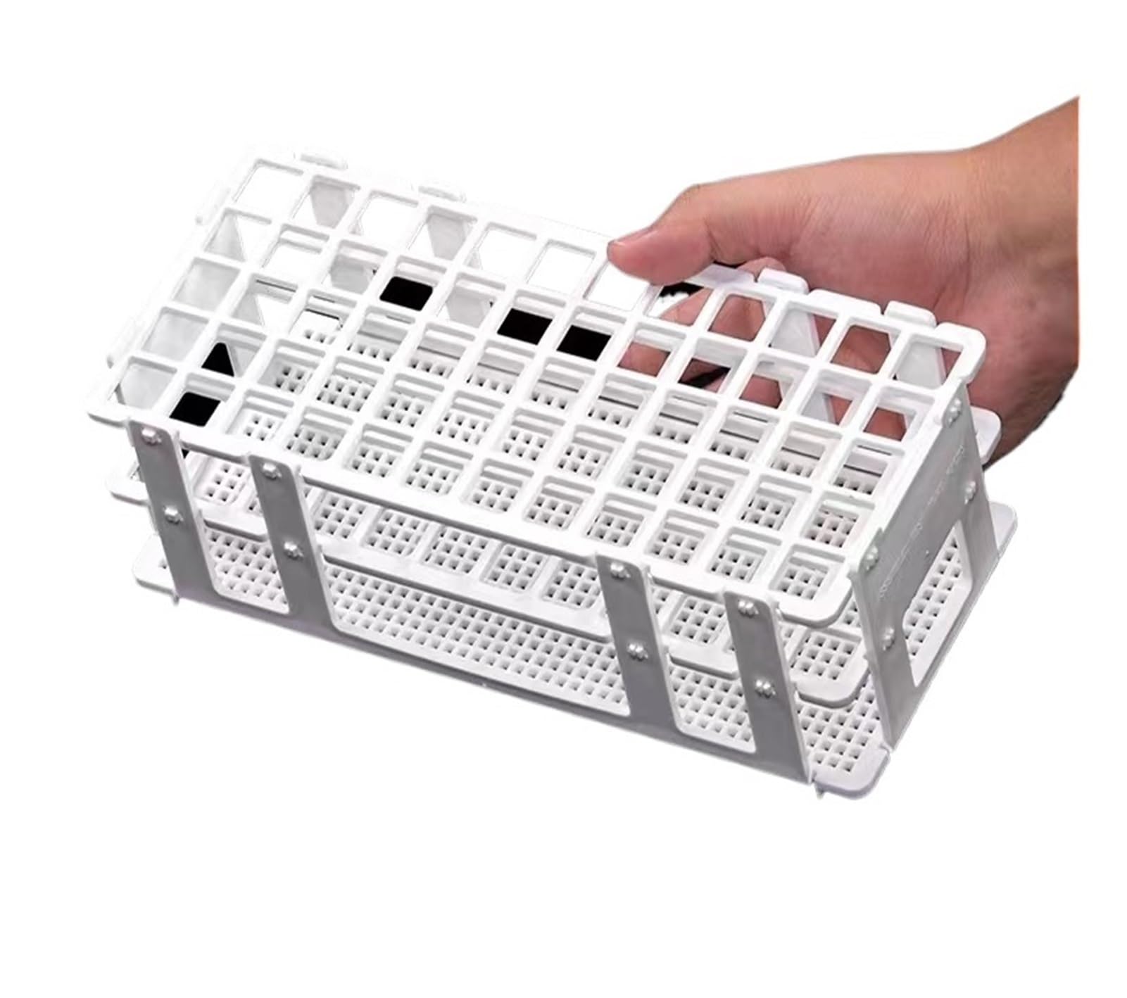 WENYAZIGUO Test Tube Holder, Assembled Centrifuge Tube Rack Test Stand Vial Holder 13-30mm(16mm 60holes)