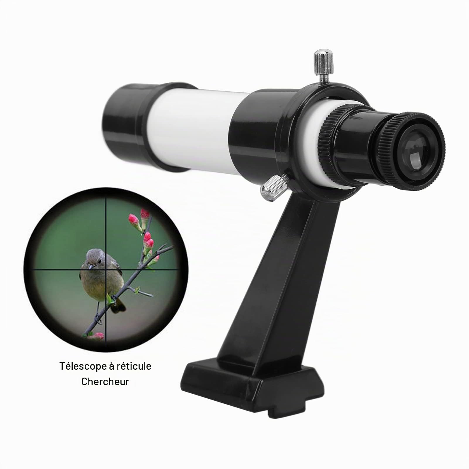 Portée de Recherche de Télescope Astronomique 5X Portée de Recherche de Télescope Astronomique 5X avec Support de Base en Ligne 5x24 Chercheur de Télescope à Croix Portable