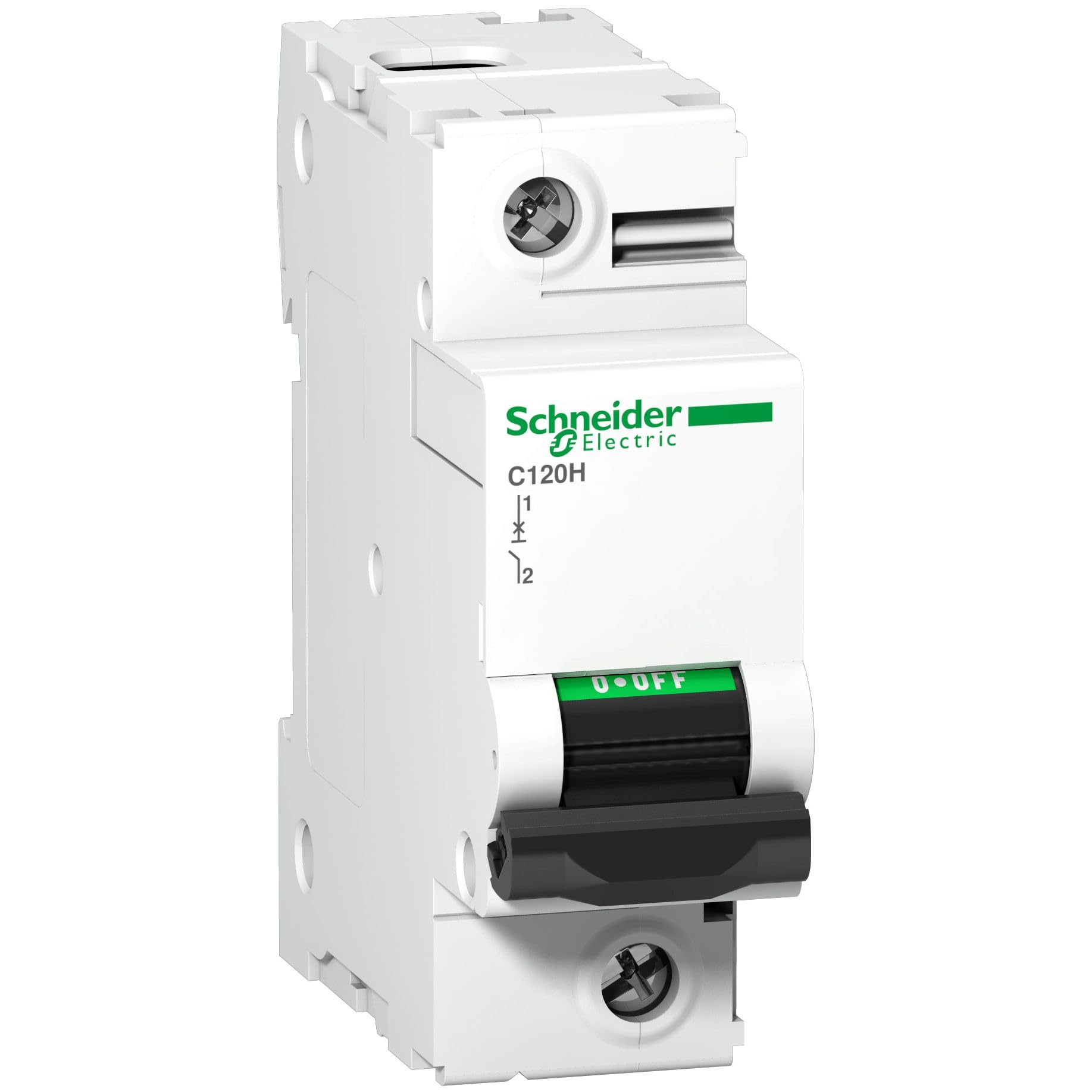 Schneider A9N18447 C120H 1P 100A C MCB Miniature Circuit Breaker, White
