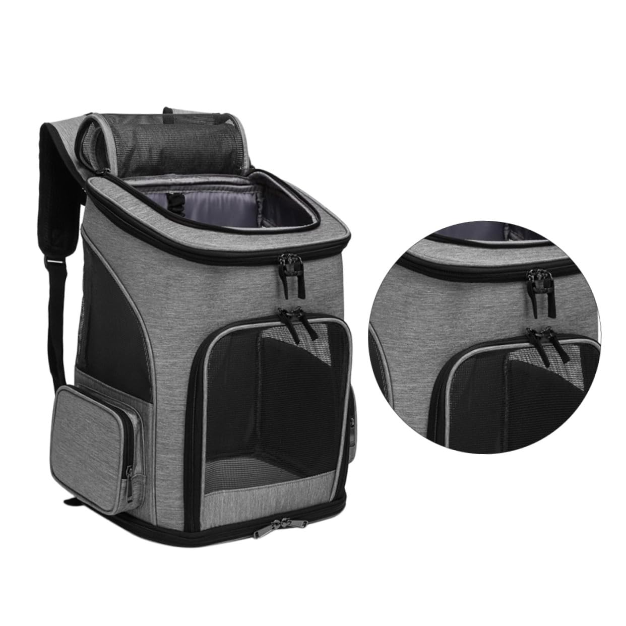 TOYANDONA 1pezzi Zaino Per Animali Domestici Grigio Traspirante Di Ventilazione Design Pieghevole Portatile Per Cani Gatti Gattino Cucciolo