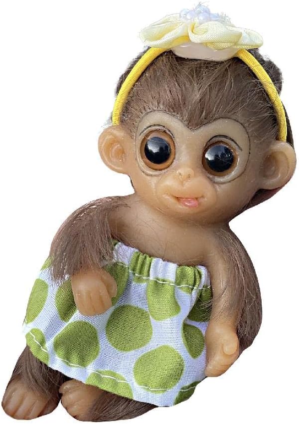 Waterproof Lifelike-Reborn Toddlers Baby Dolls Collectible Lovely Monkey Silicone Body Comfortable-Mohair Realistic-Toys Full Silicone Dolls Girl For Adults Baby Body That Are-lifelike Mini