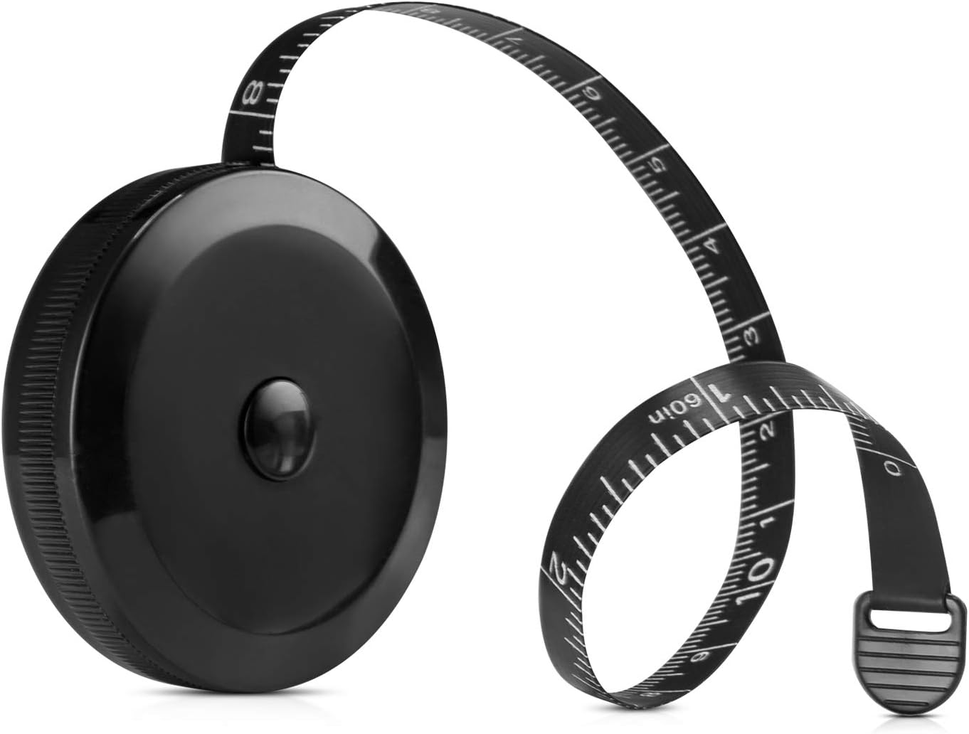 Tape Measure for Body, Measurements Tape Retractable Measuring Tape for Cloth, Sewing, Tailor, Fabric, and Crafts, Small Tape Measure with Push Button (Retractable Dual Sided Black)
