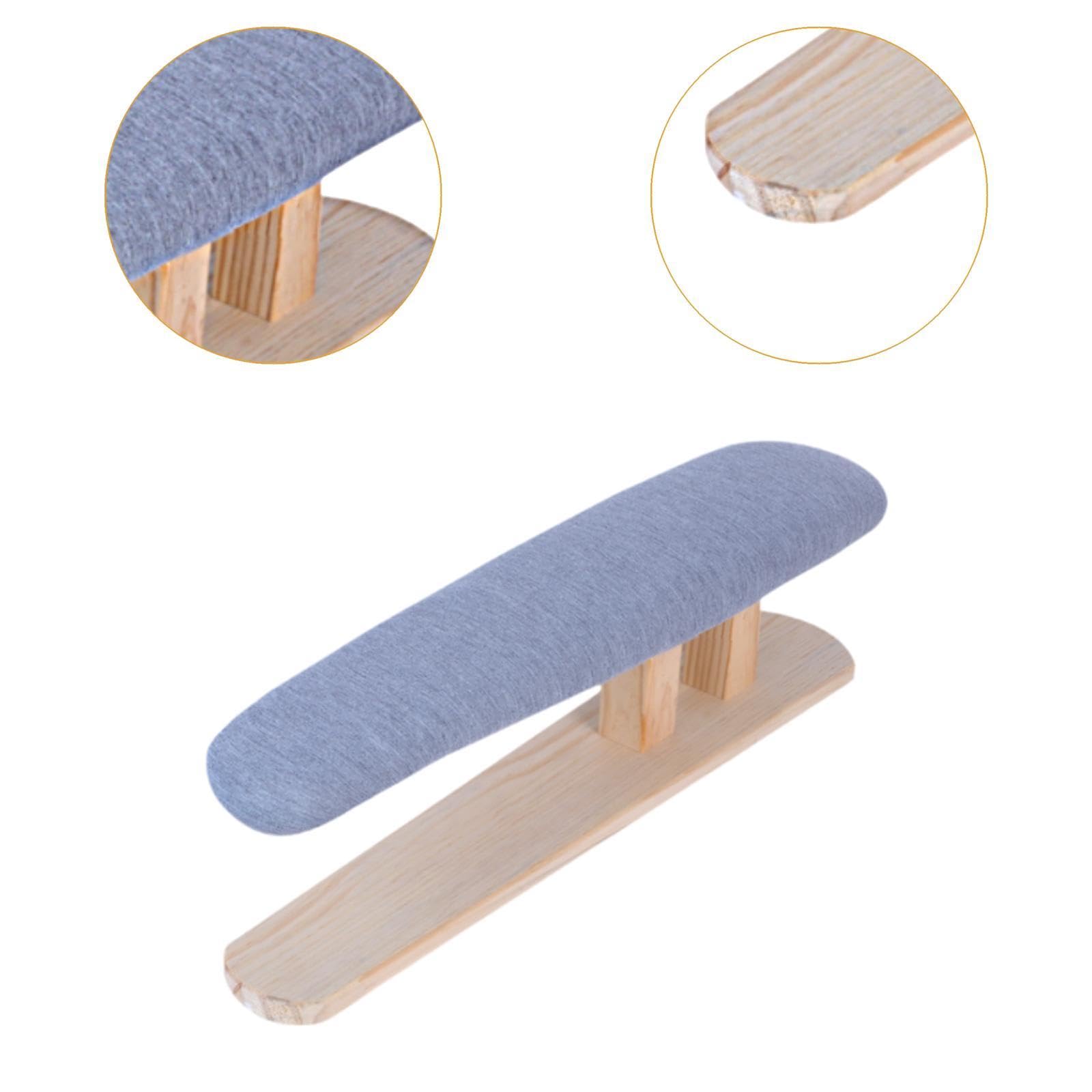 Kompaktes Bügelbrett mit Holzsockel für Wäsche Und Bastelräume, Grau 57cmx13cmx16cm