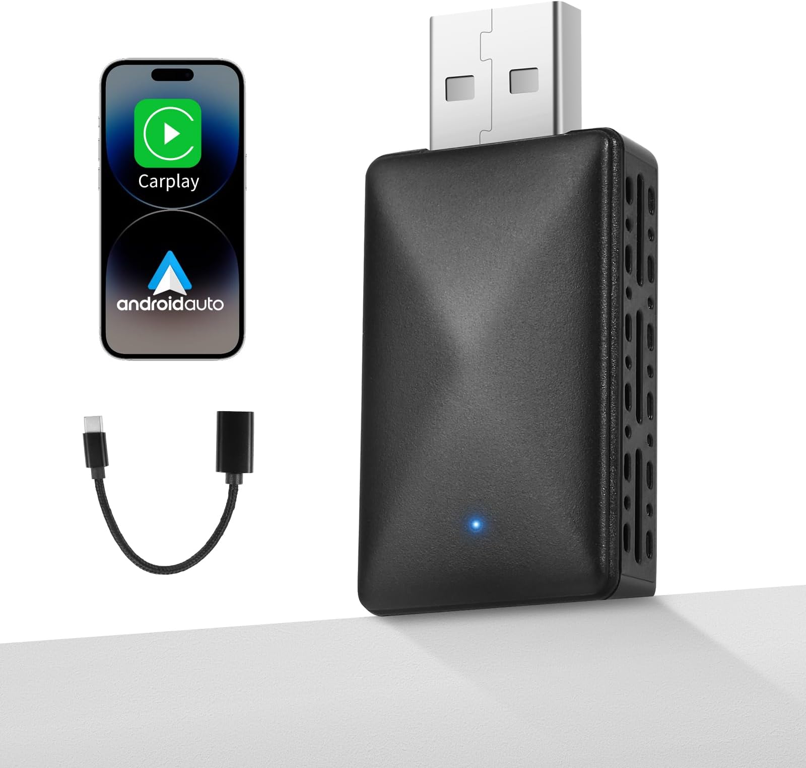 Adaptateur USB CarPlay/Android Auto Sans Fil Autonano - Plug & Play Pour Voitures 2016+