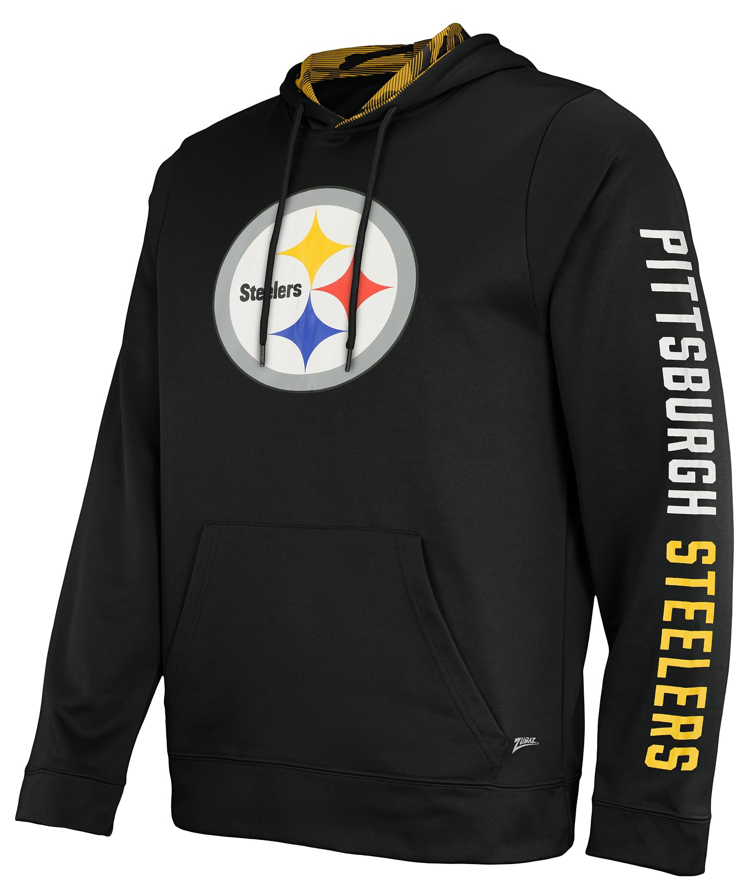 Zubaz NFL Football Men's Solid Team Hoodie with Camo Lined Hood and Sleeve Graphic — view 105