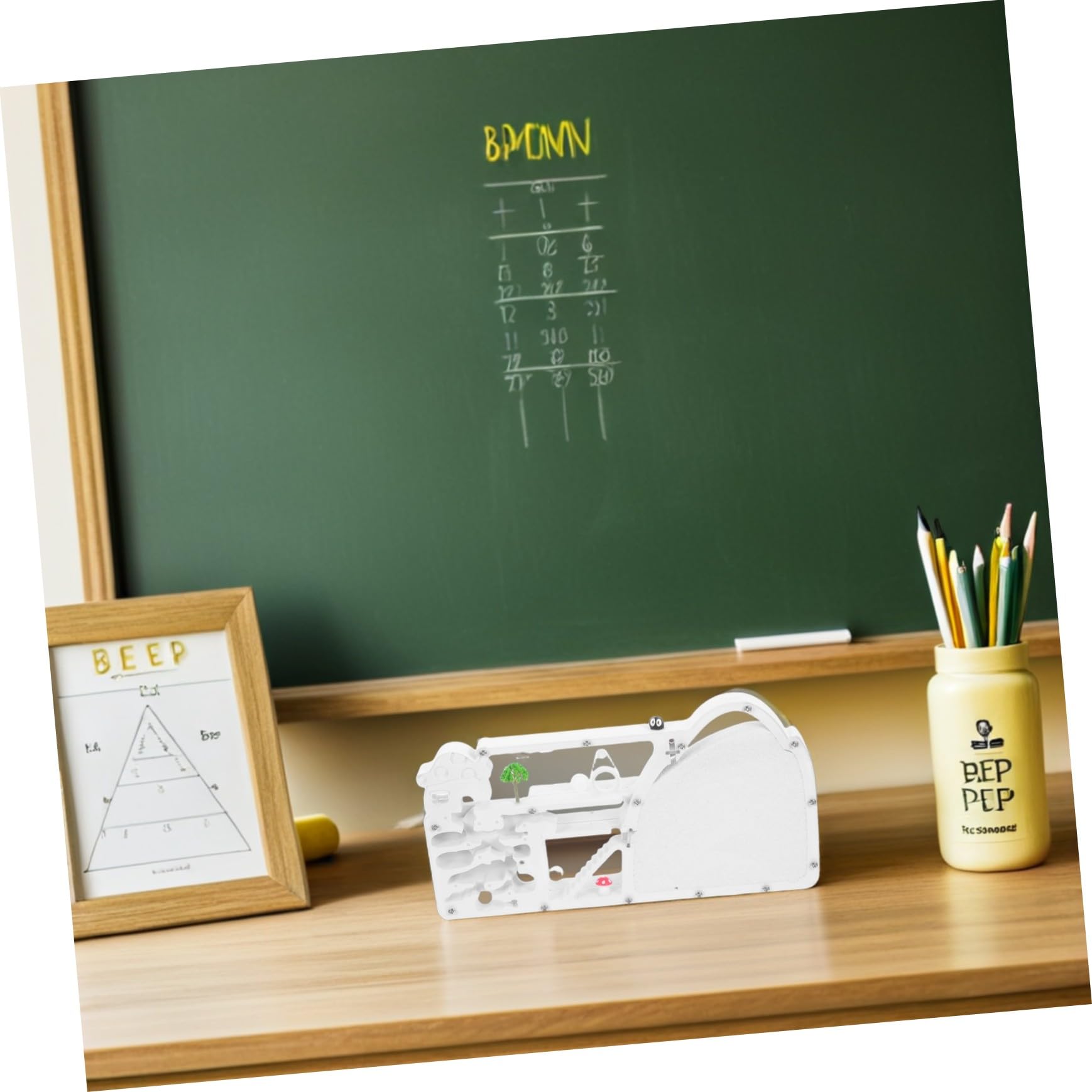 Granja de Hormigas Castillo de Observación, Kit Científico Abs Blanco | Decoracion Colegio, Hábitat Transparente para Experimentos Escolares, Aprendizaje Práctico y Actividad Familiar