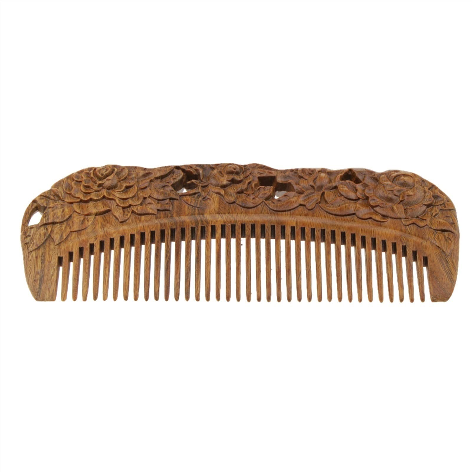 Peines para Hombres Peine para el Cabello Peine para el Cabello de Madera Retro Peine para Masaje de Dientes Anchos Peine para peluquería Herramientas para peinar la caspa (AA)