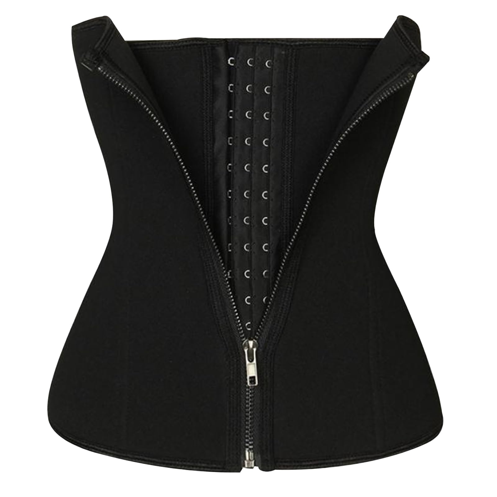 Waist Trainer Corset, Womens Underbust Corset, Adjustable Hook & Eye Closure Tummy Tucker for Women Black