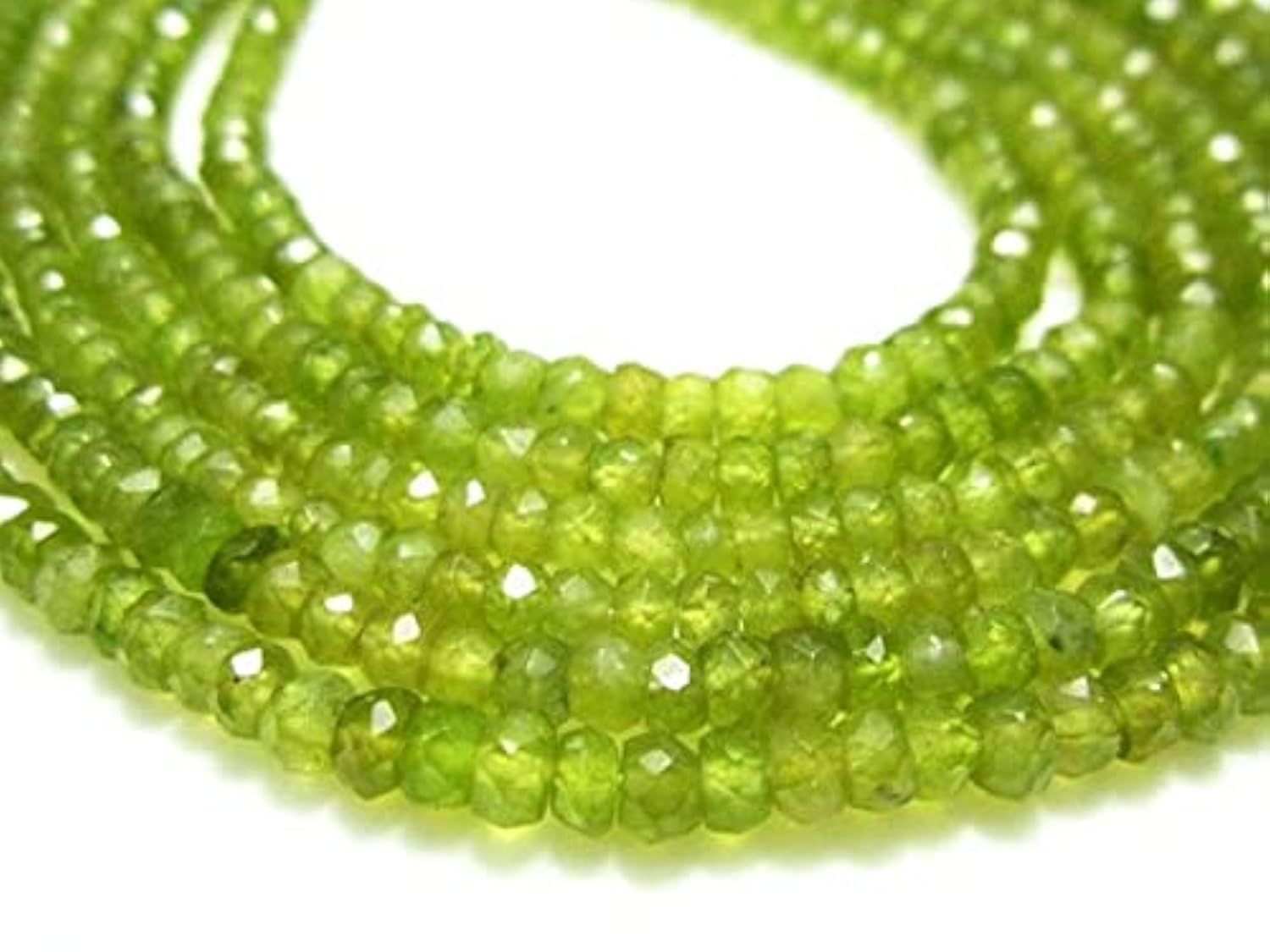 Vesuvianite micro cut rondelles 2.50-3.50mm fil pierre fine 14"