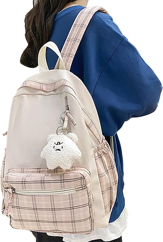 Mochila menina Kawaii | Mochila Escolar com Vários Bolsos | Mochila Mochila Pequena Mochila Ombro para Mulheres Adulto Crianças Viagens Escolares Visn em oferta na Shopee