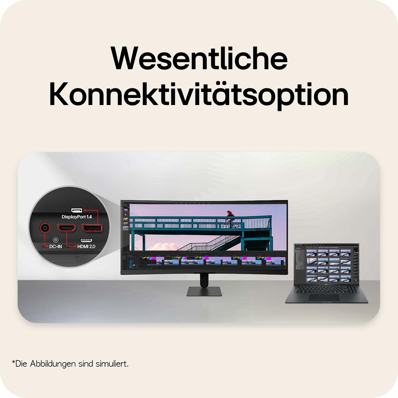 LG UltraWide™ 34U601B-B 34 Zoll 21:9 Curved UWQHD VA Monitor, 120Hz, HDR10, AMD FreeSync Premium, 99% sRGB, 1x HDMI 2.0, 1x DisplayPort 1.4, Schwarz