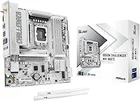 ASRock Placa-mãe B860M Challenger WiFi White mATX, Intel Core Ultra (Série 2), DDR5 8666+ (OC), PCIe 5.0, LAN 2.5G, WiFi 7, Dr.MOS