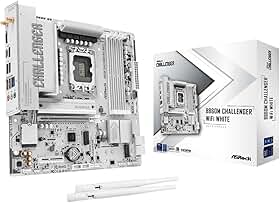 ASRock Placa-mãe B860M Challenger WiFi White mATX, Intel Core Ultra (Série 2), DDR5 8666+ (OC), PCIe 5.0, LAN 2.5G, WiFi 7, Dr.MOS