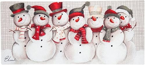 TUNIU Evergreen White Red Snow Friends Sassafras - Tapete de bienvenida para interiores y exteriores tapete divertido regalo de inauguración de la