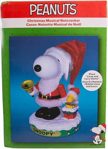 Miniatura 7 de Peanuts Cascanueces de Snoopy de Santa Musical a pilas de 10 pulgadas