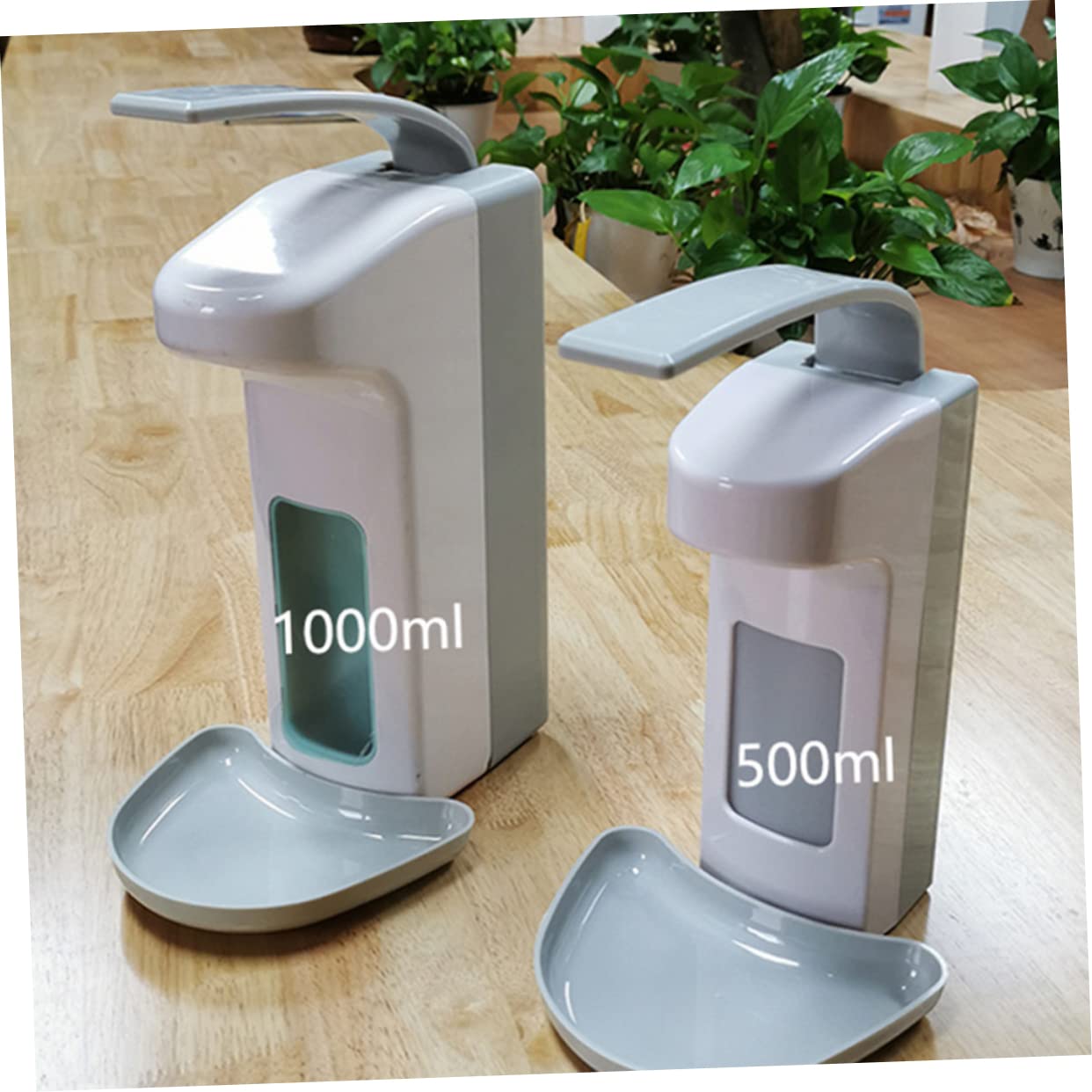 SHOWERORO Wandmontierter Handseifenspender 500ml aus und Abs Manuell Großes Fassungsvermögen für Badezimmer Küche Hotels und Krankenhäuser