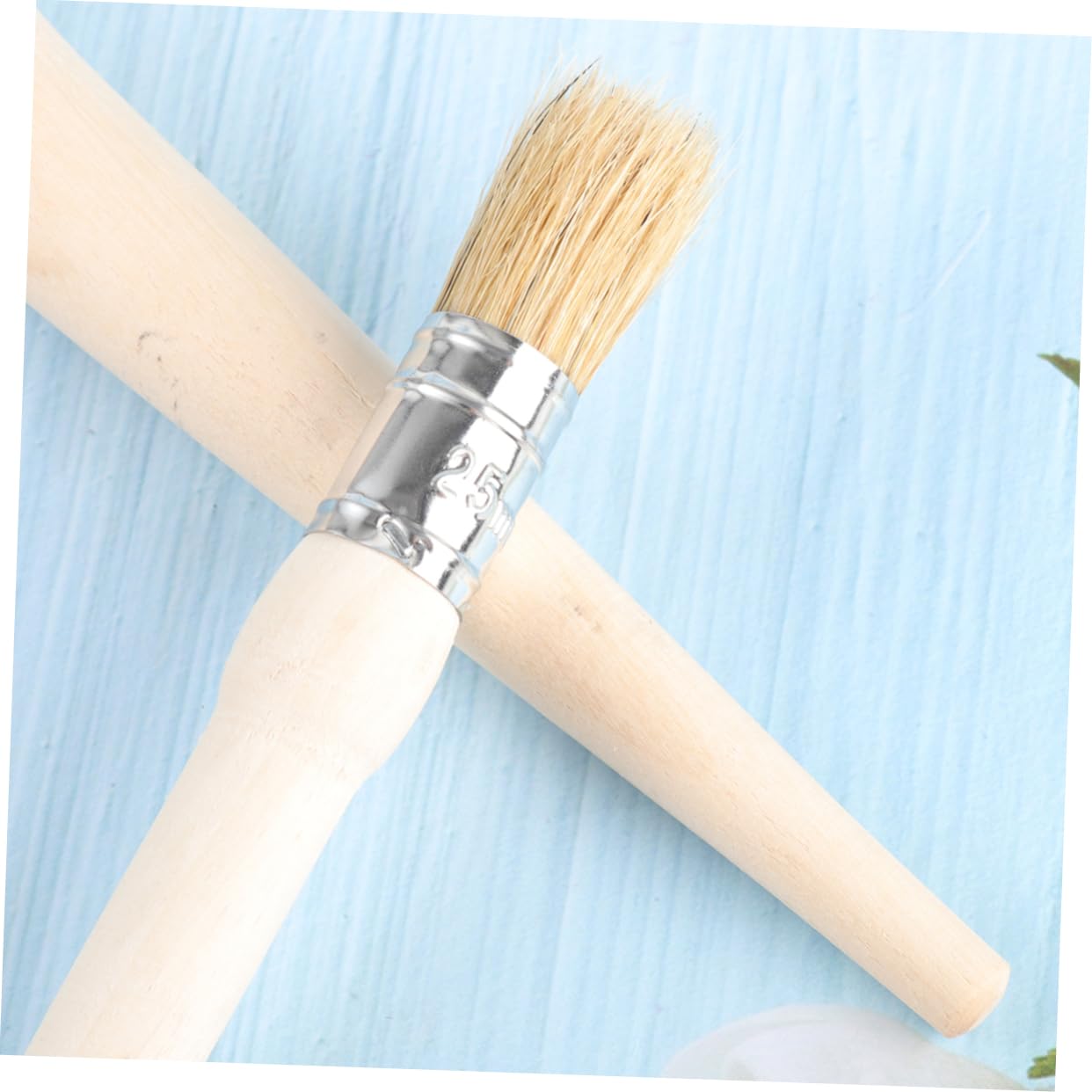 STOBOK 6 Pz Pennello Da Parete Strumenti Per Barbecue Pittura a Cera Stampino Per Mobili Casa Pennello Tondo Per Cera Punta Rotonda Appuntita Colore Bambù Marino a Manico Lungo