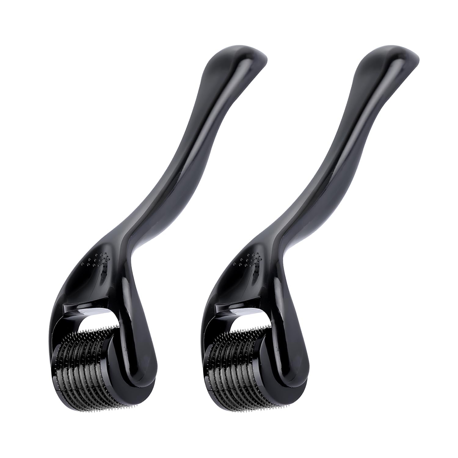 2 PCS Derma-Roller Microagujas, 0.5mm Rodillo Derma Rodillo de Afeitado Mikroneedling Derma-roller Cabello Pelo Barba Herramientas de Aseo para Anti-Edad Hombre Mujeres Profesional Microagujas