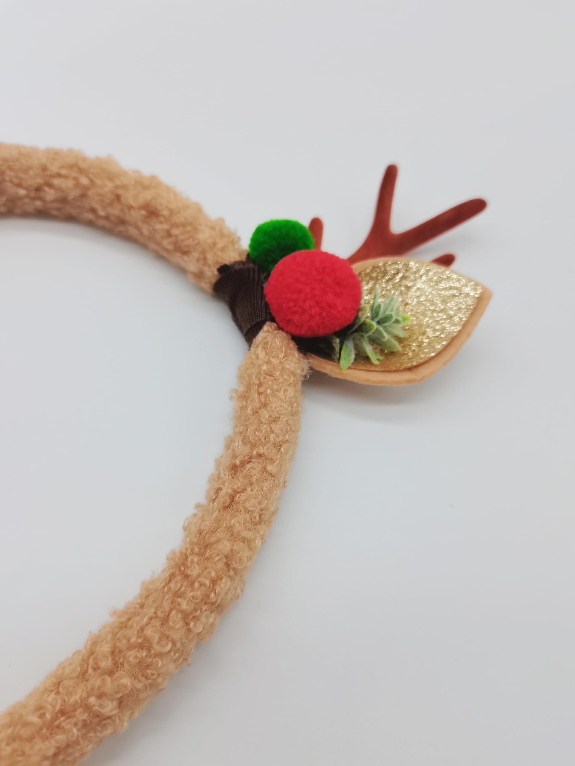MZinge Christmas Deer/Reindeer/Elk Headbands & Hair Accessories for Women (Plush Antlers A), Multicolored - Image 2
