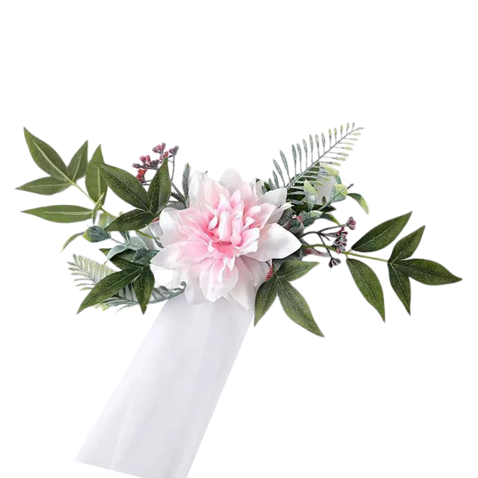 HDOYTXXM Artificial Floral Chair Back for Enchanting Wedding Ceremony Wedding Chair Back Decors Photo Props Aisle Pew Flowers