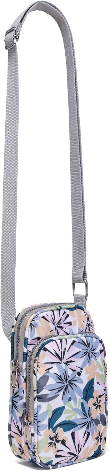 Phone Crossbody Bag for Women, RFID Small Nylon Purse with Touch Screen & Card Slots for Travel and Everyday Use