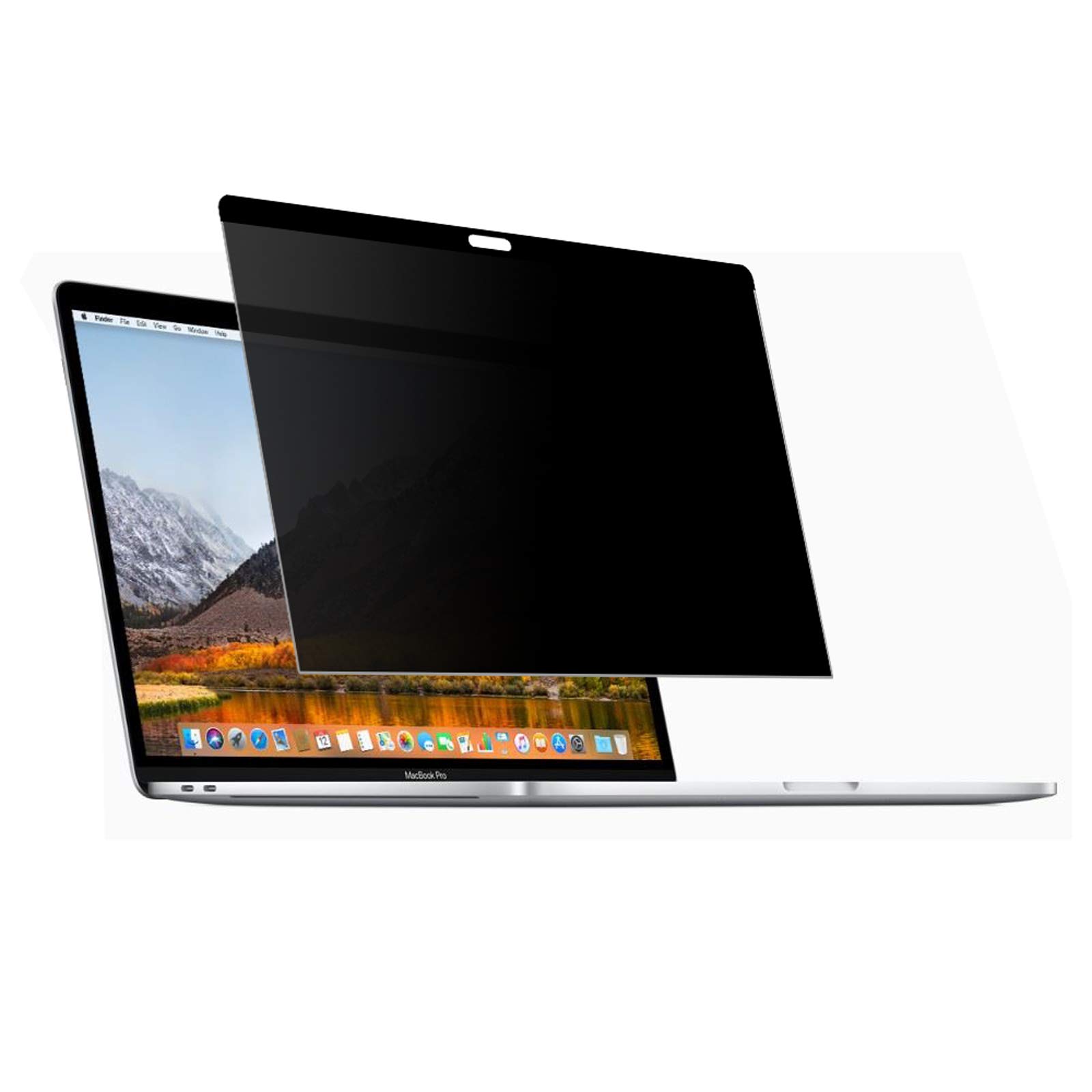 QDOS OptiGuard - Pellicola protettiva per display per MacBook Pro 15,4", protezione completa dello schermo con protezione della privacy, fissaggio magnetico