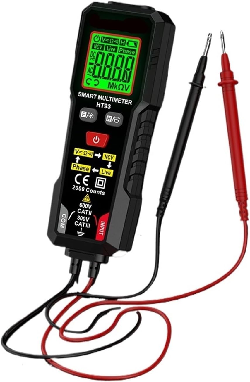 1pc HT93 2000 Counts Digital Multimeter Auto-Ranging high Precision AC/DC Voltage Resistance Tester Tester
