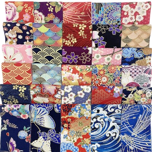 EDGEAM 60 Stück Patchwork Stoffe Baumwolle 6,5x30cm Jelly Roll Stoff Quilt-Streifen Baumwollstoff Stoffpaket zum Nähen für DIY Handwerk