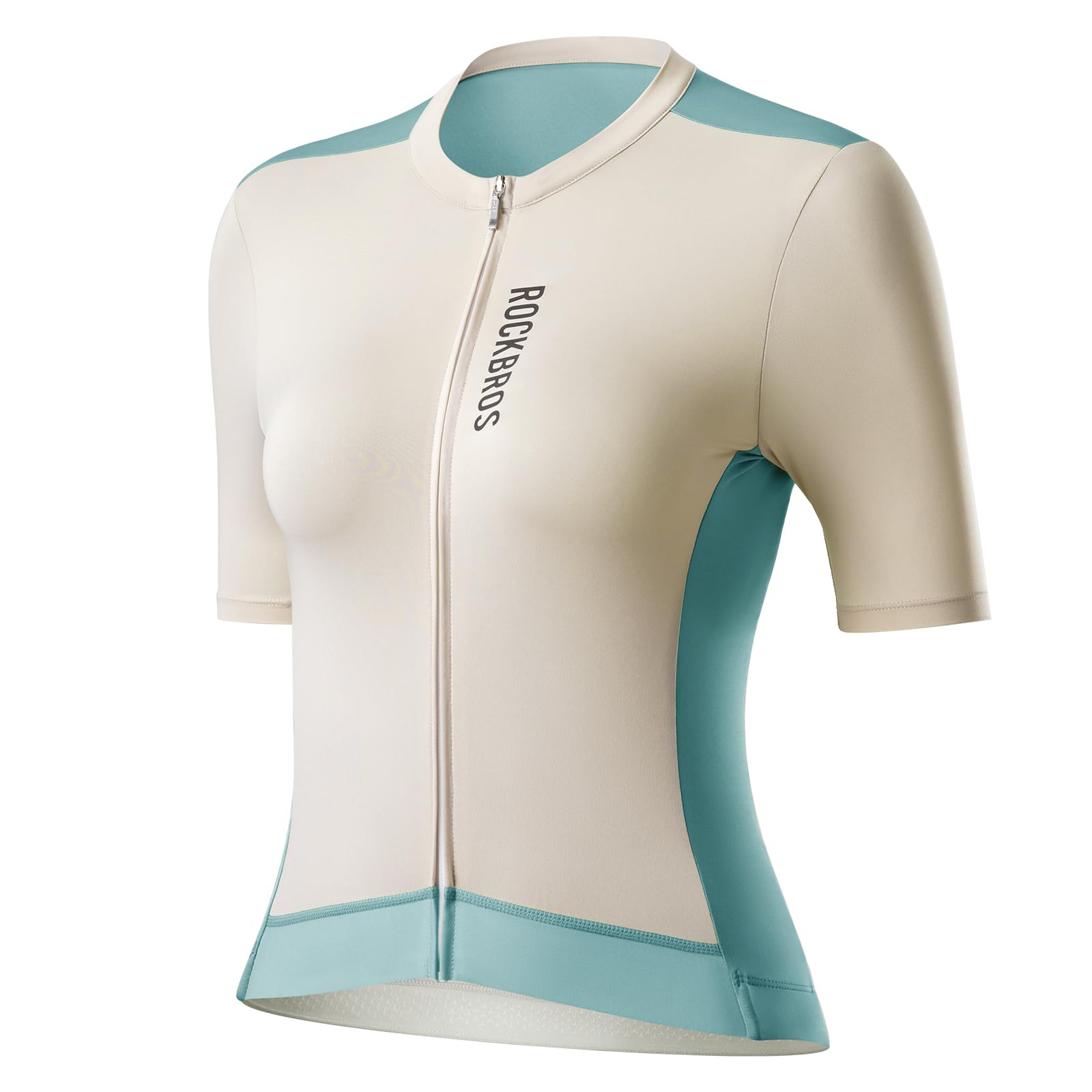 ROCKBROS Fahrradtrikot Damen Sommer Kurzarm Atmungsaktiv Radtrikot, Frauen Fahrrad Trikots mit 3 Rückentaschen, Radsport-Shirt Radfahren Rennrad Top Shirts