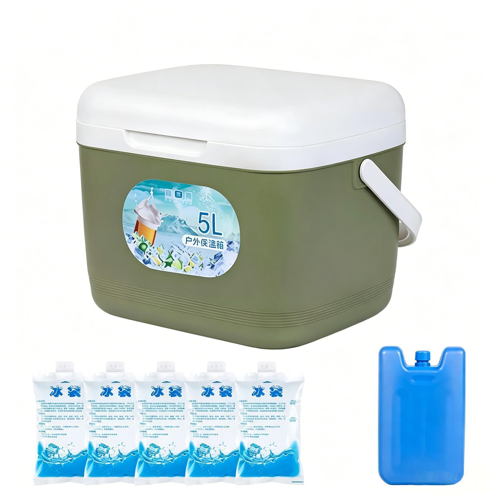 Insulated Cooler Box 6L Portable Lightweight Insulated Ice Chest