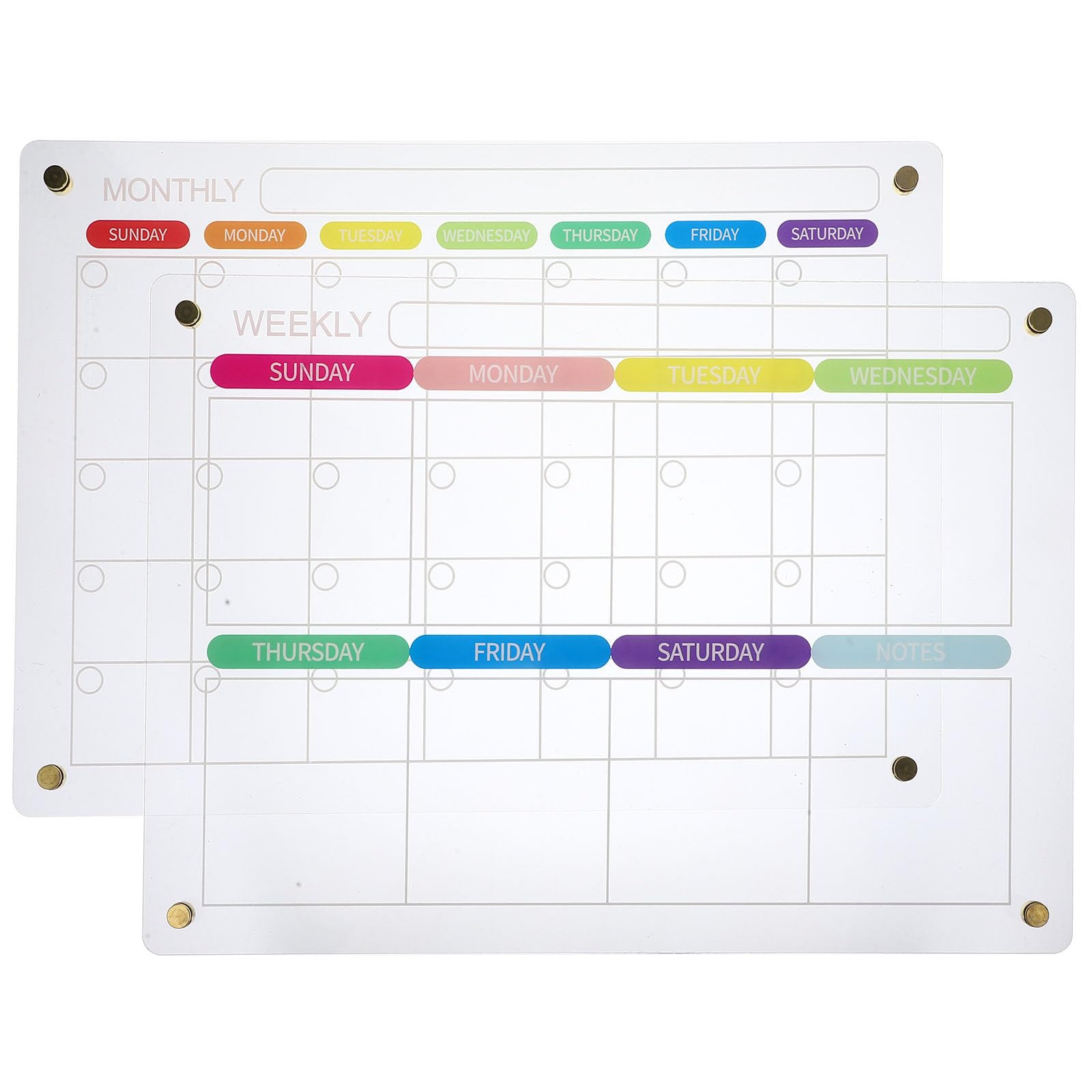 Magnetische Acryl Wandtafel Gold, Abwischbar für Listen