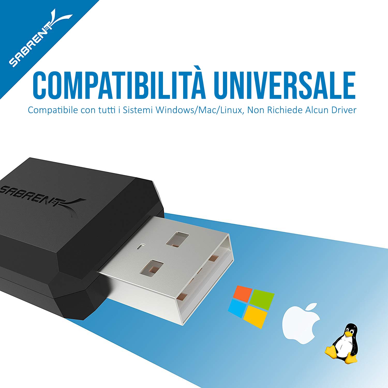 SABRENT Scheda Audio USB Esterna Jack 3,5mm Cuffie Microfono Casse Stereo Compatibile Mac OS Windows Plug & Play Nero AU-MMSA