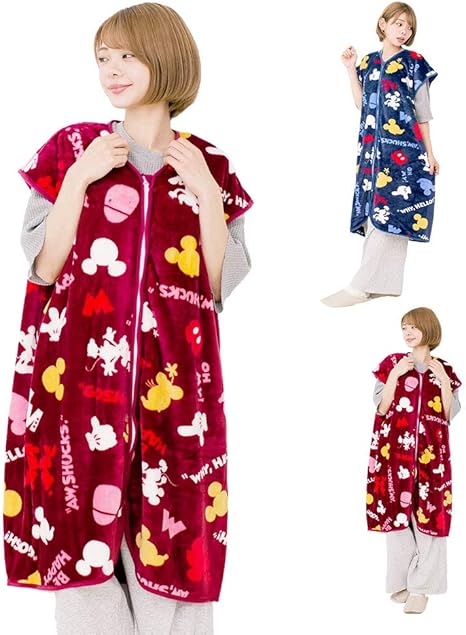 Amazon Disney ディズニー 契約商品 あったか スリーパー マイクロファイバー毛布で製造 暖かスリーパー 大人 子供兼用 70 100cm ワイン ブランケット 毛布 オンライン通販