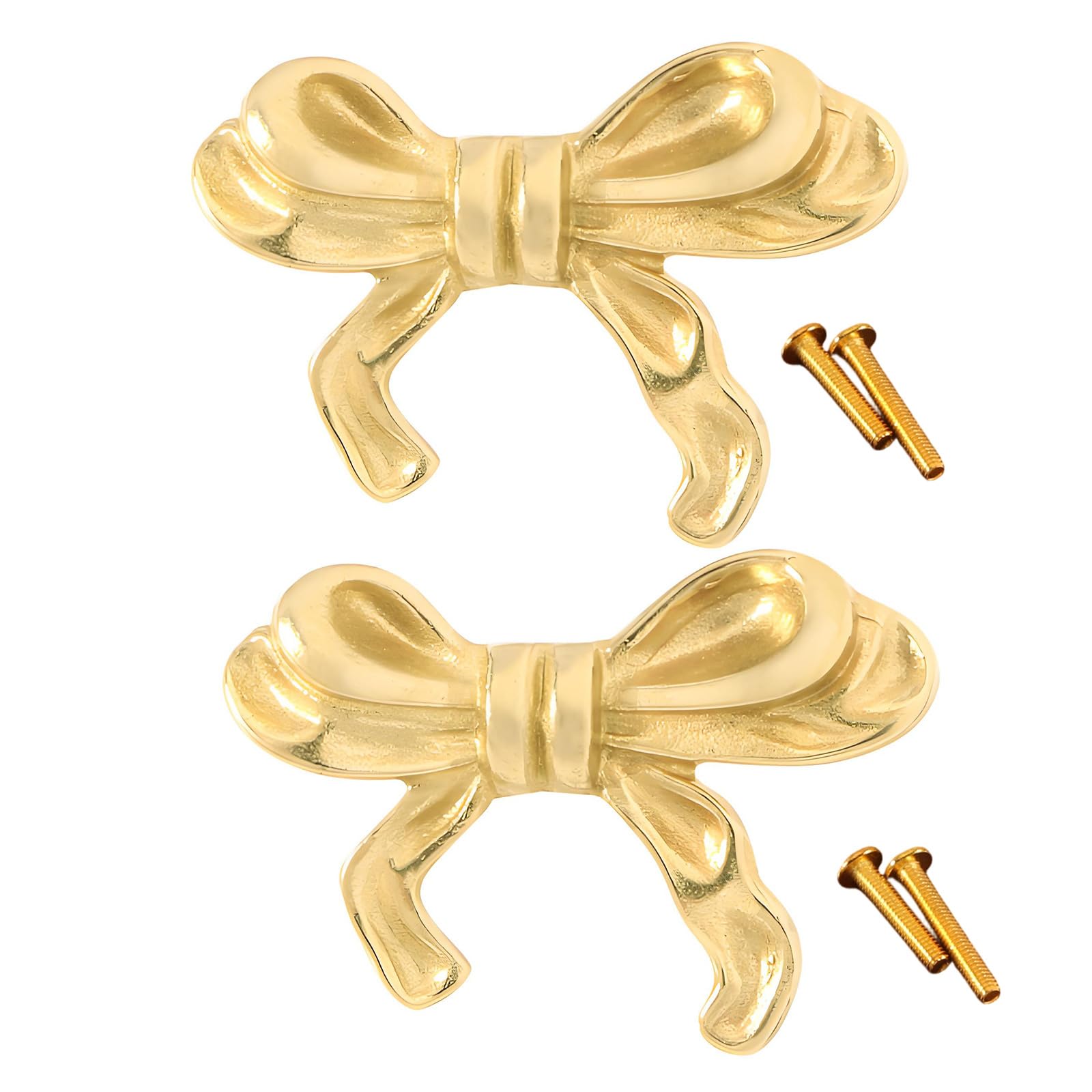 Classical Brass Bowknot Cabinet Knobs Dresser Handles Retros Bows Knob Pull Handle for Drawer and Cabinet Decorative Pulls Bows Knob Pull Handle