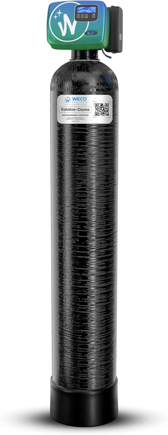 WECO Whole House Water Filter with Katalox Light & Ozone for Iron, Manganese & Hydrogen Sulfide Reduction (KL-1252-OZONE)