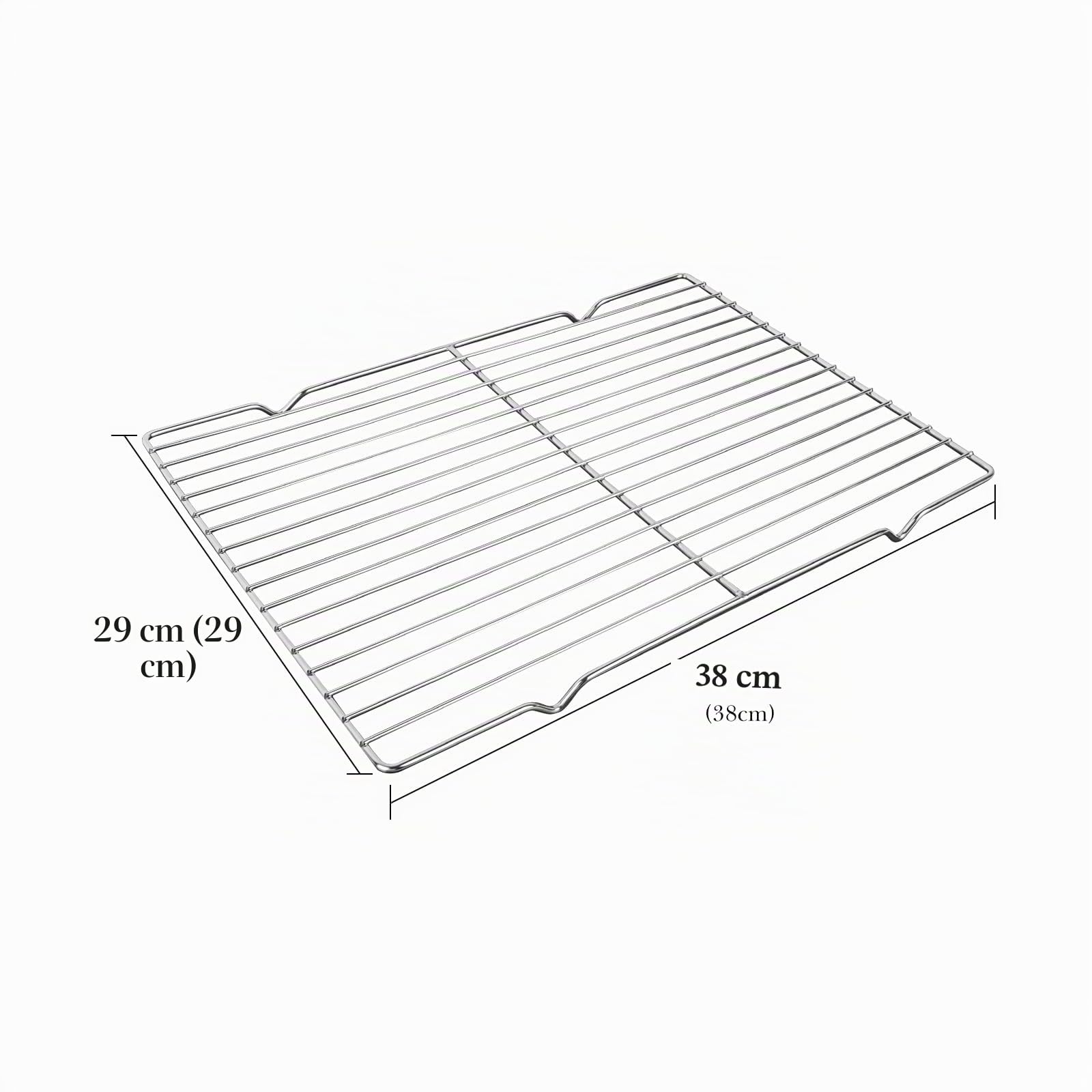 Grille de refroidissement en acier inoxydable Linkidea, lot de 2, rectangulaire 38,8 x 28 cm, argent