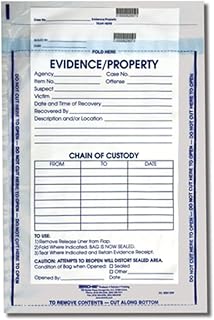 Sirchie 12x15-1/2" Integrity Evidence Bag, 100 Pack