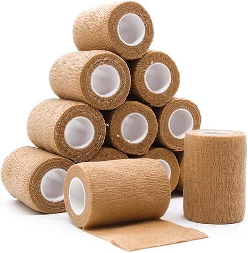 Envoltura de vendaje autoadherente transpirable de 3 pulgadas x 5 yardas, envoltura cohesiva no tejida multiusos - Envoltura veterinaria Cinta