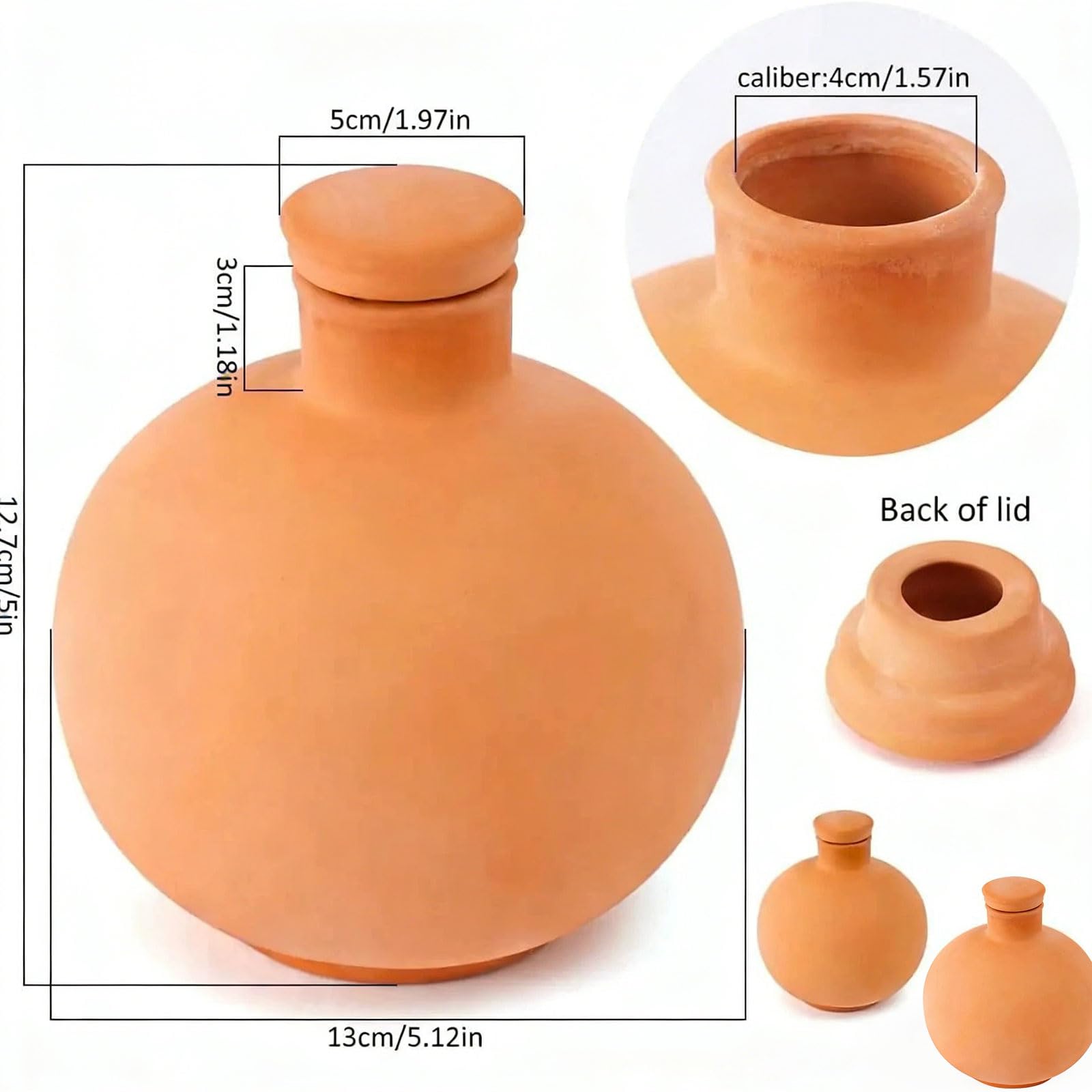 Arrosage automatique en argile 1000 ml grande capacité pour conteneur, fleurs, feuilles et plantes d'intérieur