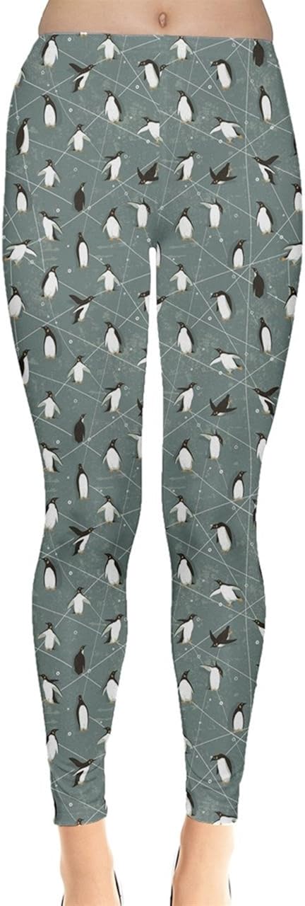 CowCow Womens Turtles Dolphins Lobster Crab Whale Fish Penguins Sea Animal Seahorse Jellyfish Shells Leggings, XS-5XL : Clothing, Shoes & Jewelry