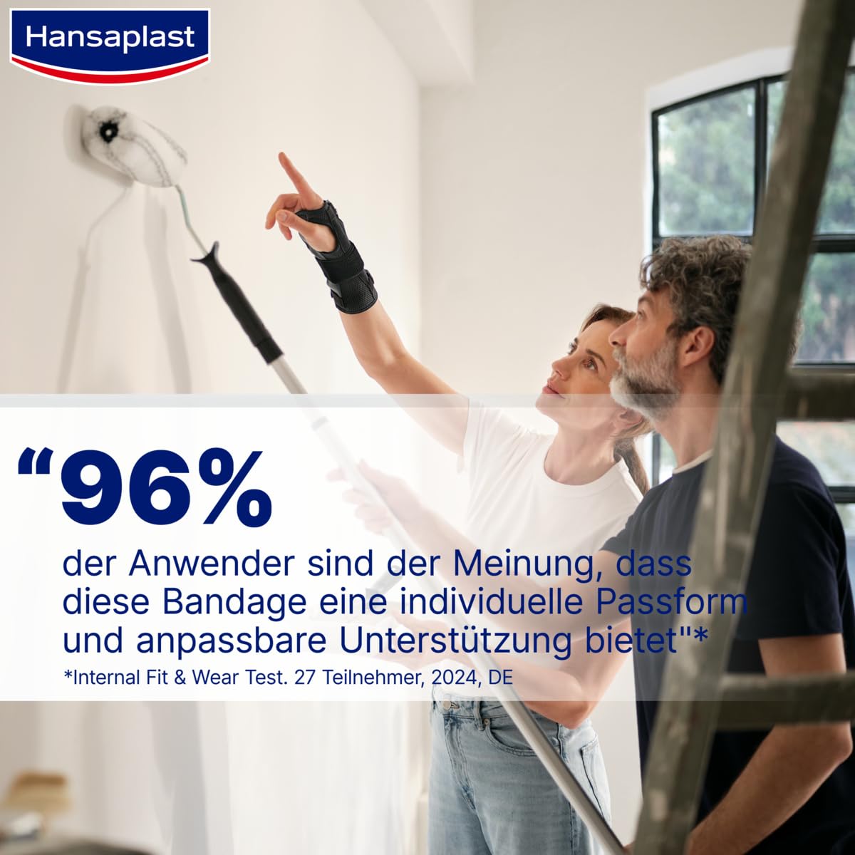 Hansaplast Protective stabilisierende Handgelenk-Bandage, Hangelenkschoner unterstützt & entlastet das Gelenk, Handgelenkstütze fördert die Regeneration, Unisex
