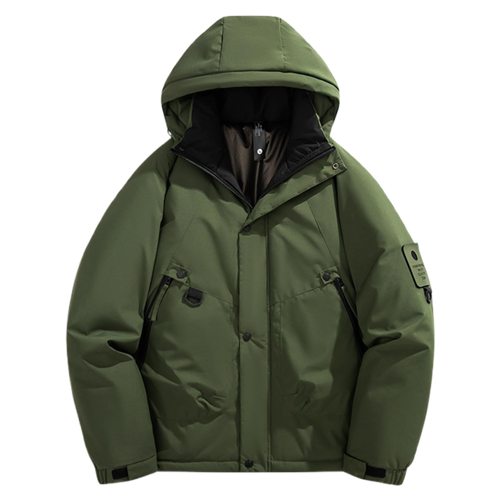 Chaqueta de invierno robusta para hombre con guata aislada, resistente al viento, duradera, para actividades al aire libre en frío, parka de trabajo versátil para el día a día