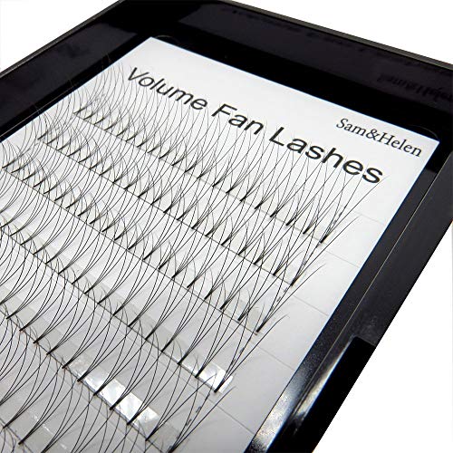 Individual Cluster Lashes Rootless Wide Fans Premade Russian Volume 5D Pre Fanned Eyelash Extensions, 0.07mm C curl, 9mm | 10mm | 11mm | 12mm | 13mm | 14mm(10mm)