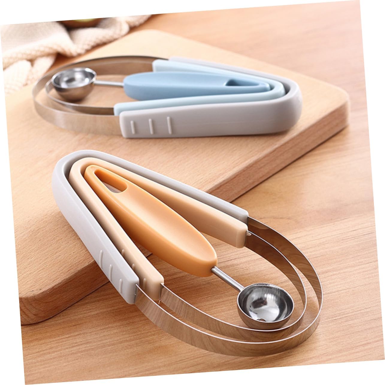 4 Pack Stainless Steel Fruit Digging Spoon Set for Carving