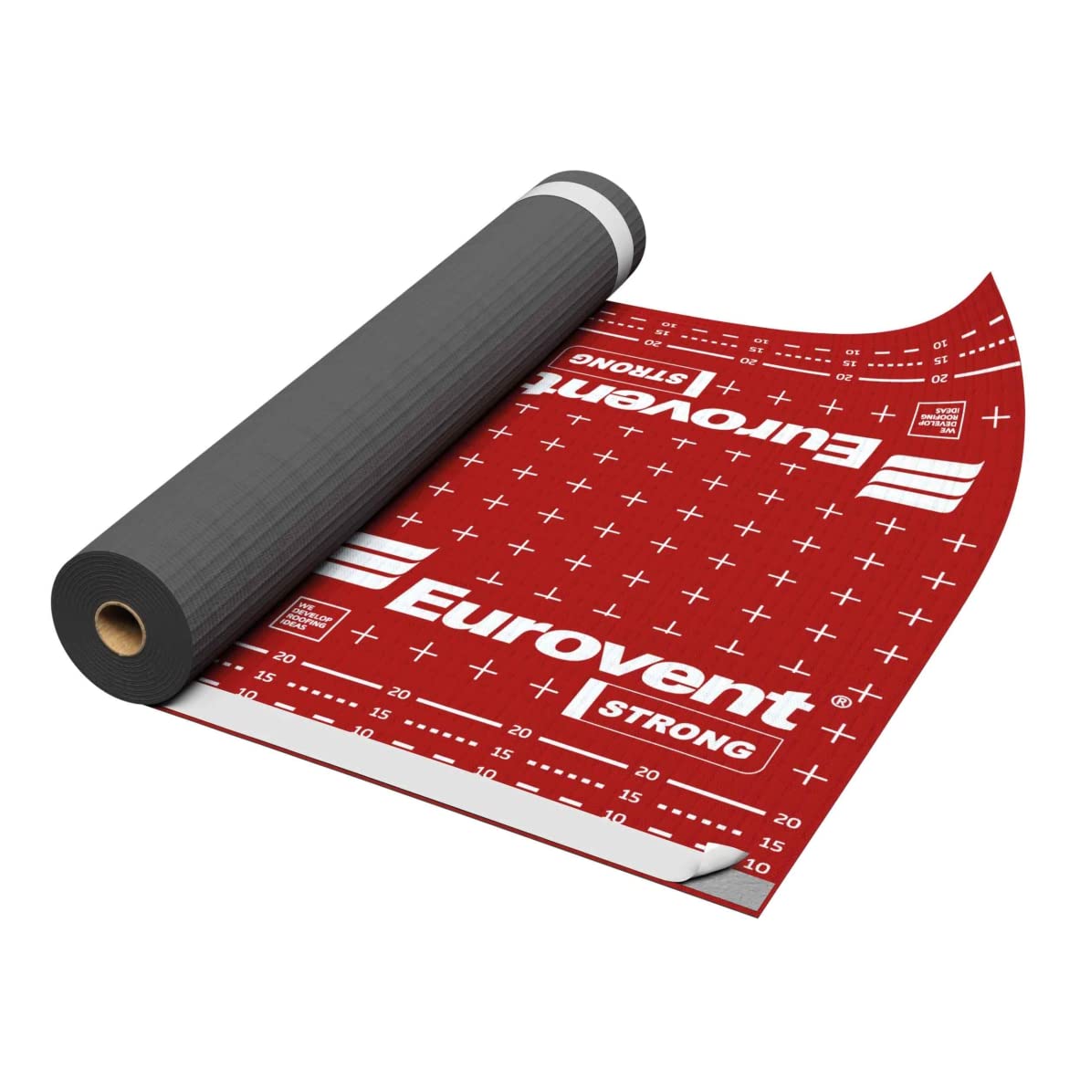 STRONG SK2 - Telone di sottotetto, 75 m², 160 g/m², 4 strati, ad alta diffusione, SD = 0,02 m, membrana per tetto, rosso, EN 13859 W1 ZVDH (con due nastri autoadesivi)