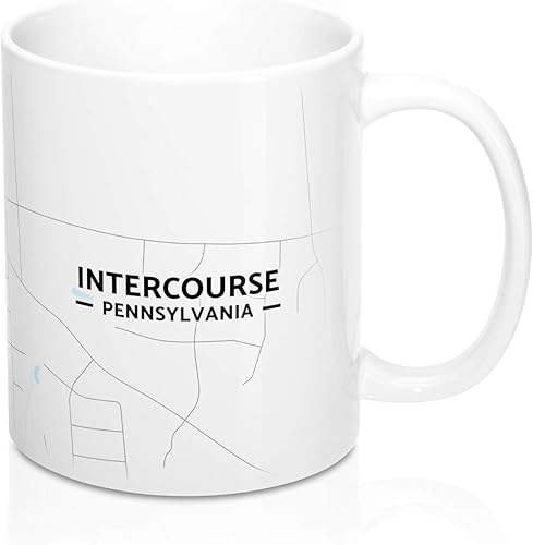 Intercourse, Pennsylvania PA Map Mug (11 oz)