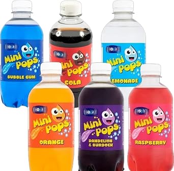 Random Mixed Zodiacc SUGAR FREE Bubblegum, Colla, Lemonade, Orangeade, Dandelion & Burdock & Raspberryade Mini Pops 330ml 30 Mixed