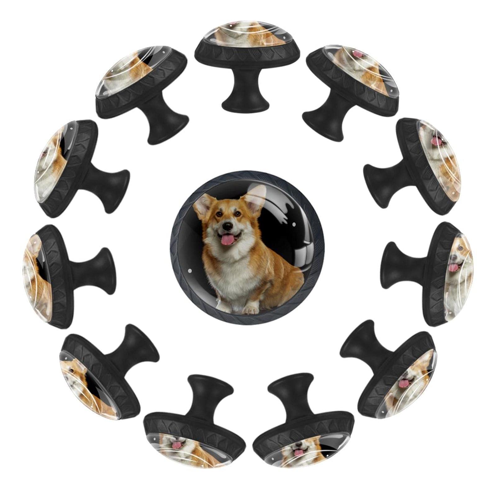 Boutons de tiroir chien gallois 35mm lot de 12 pour commode enfant