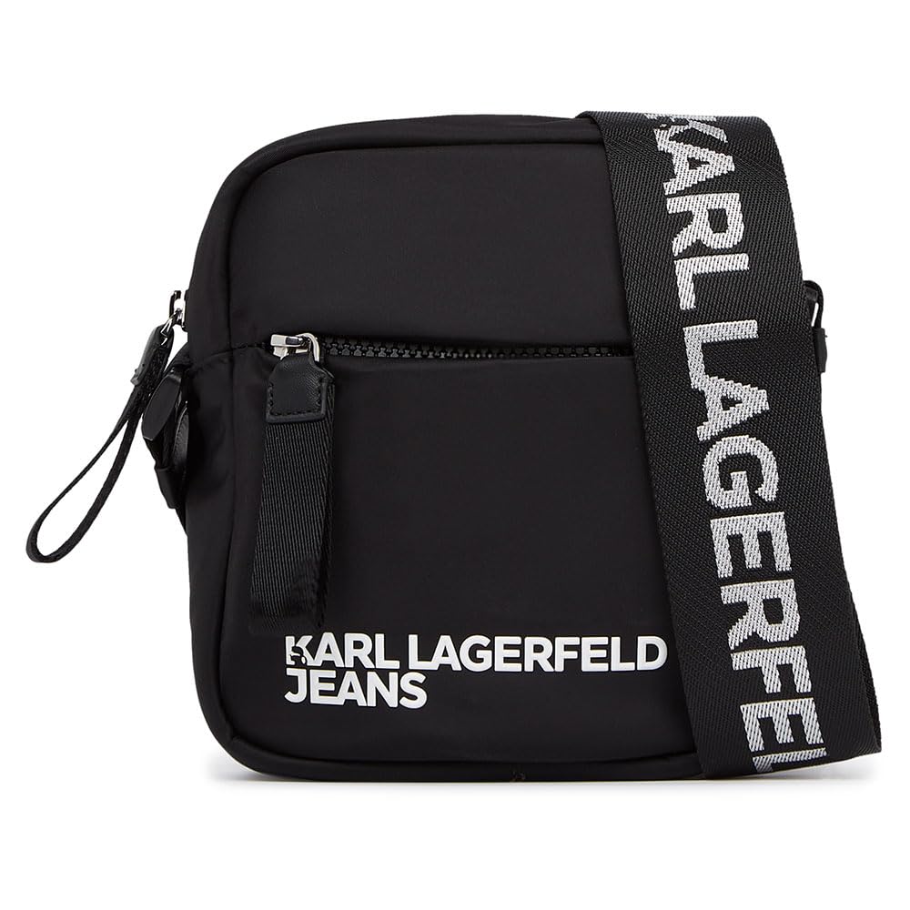 KARL LAGERFELD JEANS Men Essential Nylon Crossbody Black One size